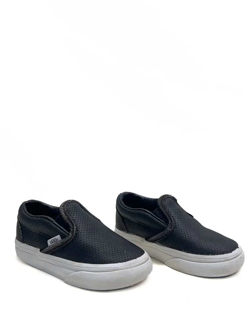 VANS LEATHER SLIP ONS SIZE 5